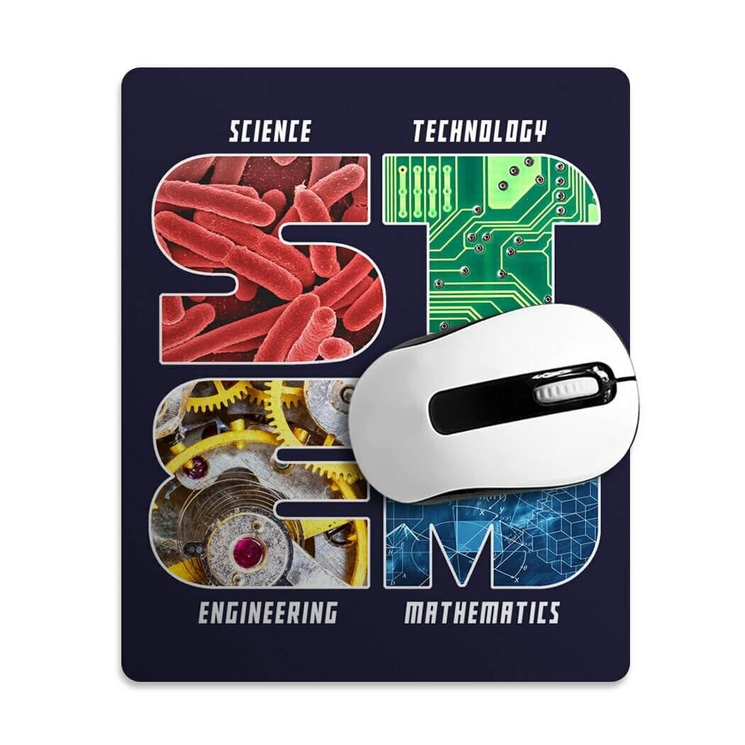STEM Photo Letters Navy Mouse Pad